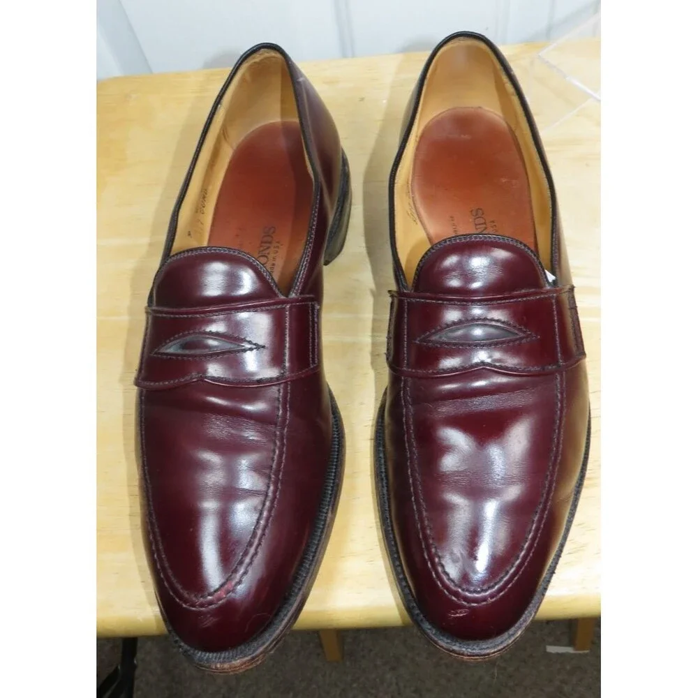 Allen Edmonds Lexington Size 9 C Burgundy Brown Men's Loafers Shoes